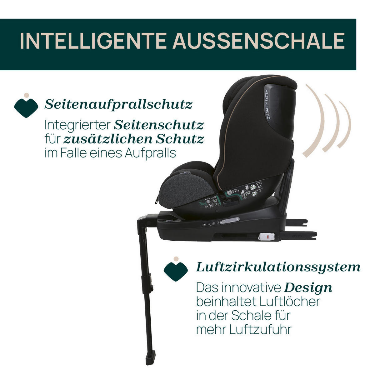 KINDERAUTOSITZ SEAT3FIT IS AIR  - Schwarz, Basics (49/44/61cm) - Chicco