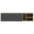 REGALELEMENT Graphitfarben, Eichefarben  135/33/40 cm  - Eichefarben/Graphitfarben, MODERN, Holzwerkstoff (135/33/40cm) - Carryhome