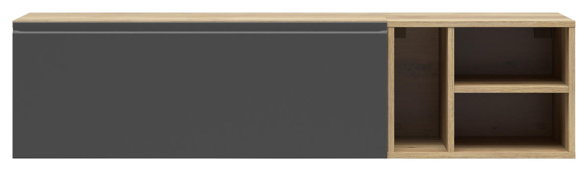 REGALELEMENT  135/33/40 cm Graphitfarben, Eichefarben  - Eichefarben/Graphitfarben, Modern, Holzwerkstoff (135/33/40cm) - Carryhome