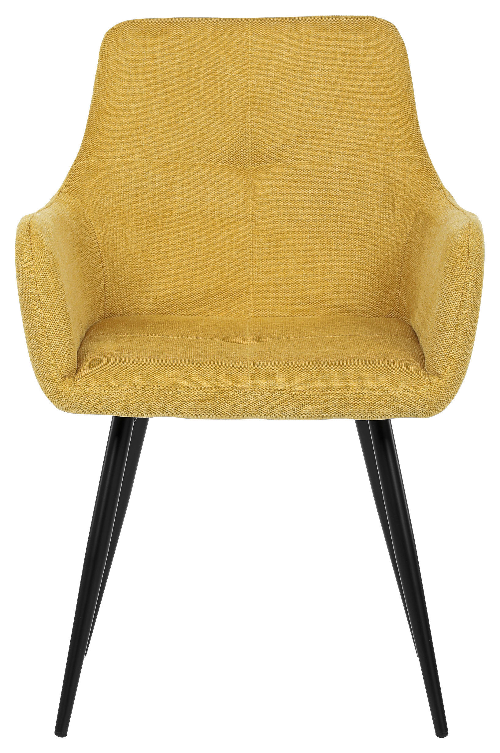 STOLIČKA S PODRÚČKAMI, žltá - čierna/žltá, Modern, kov/textil (57/83/60cm) - Carryhome