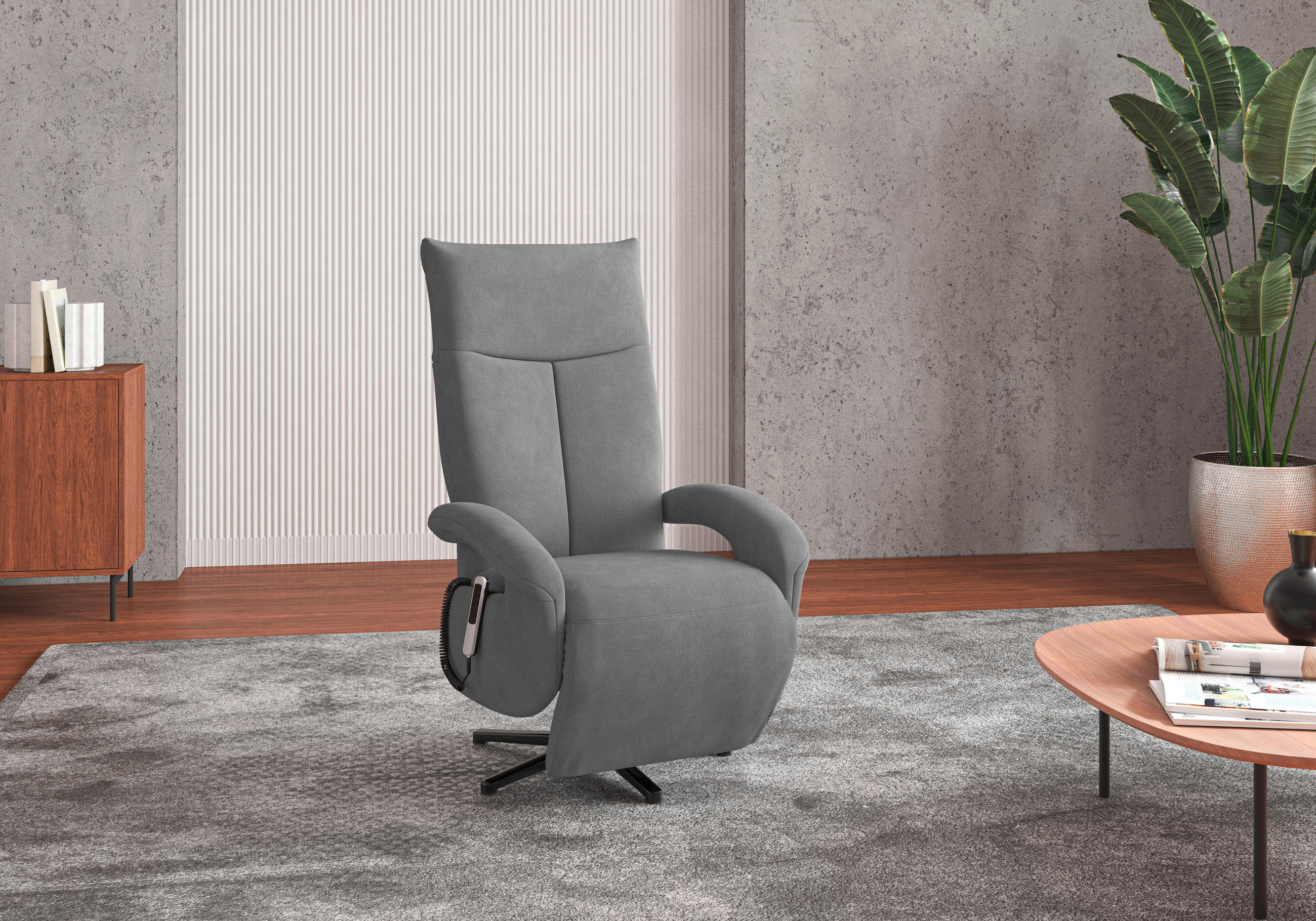 SESSEL in Flachgewebe Grau  - Schwarz/Grau, Konventionell, Textil/Metall (74/112/82cm) - Sit & More