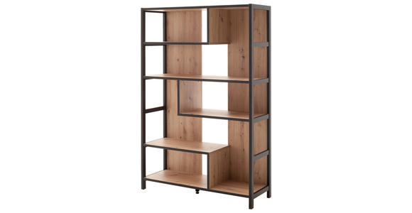 REGAL Anthrazit, Eichefarben - Eichefarben/Anthrazit, Design, Holzwerkstoff (116/175/40cm) - Carryhome