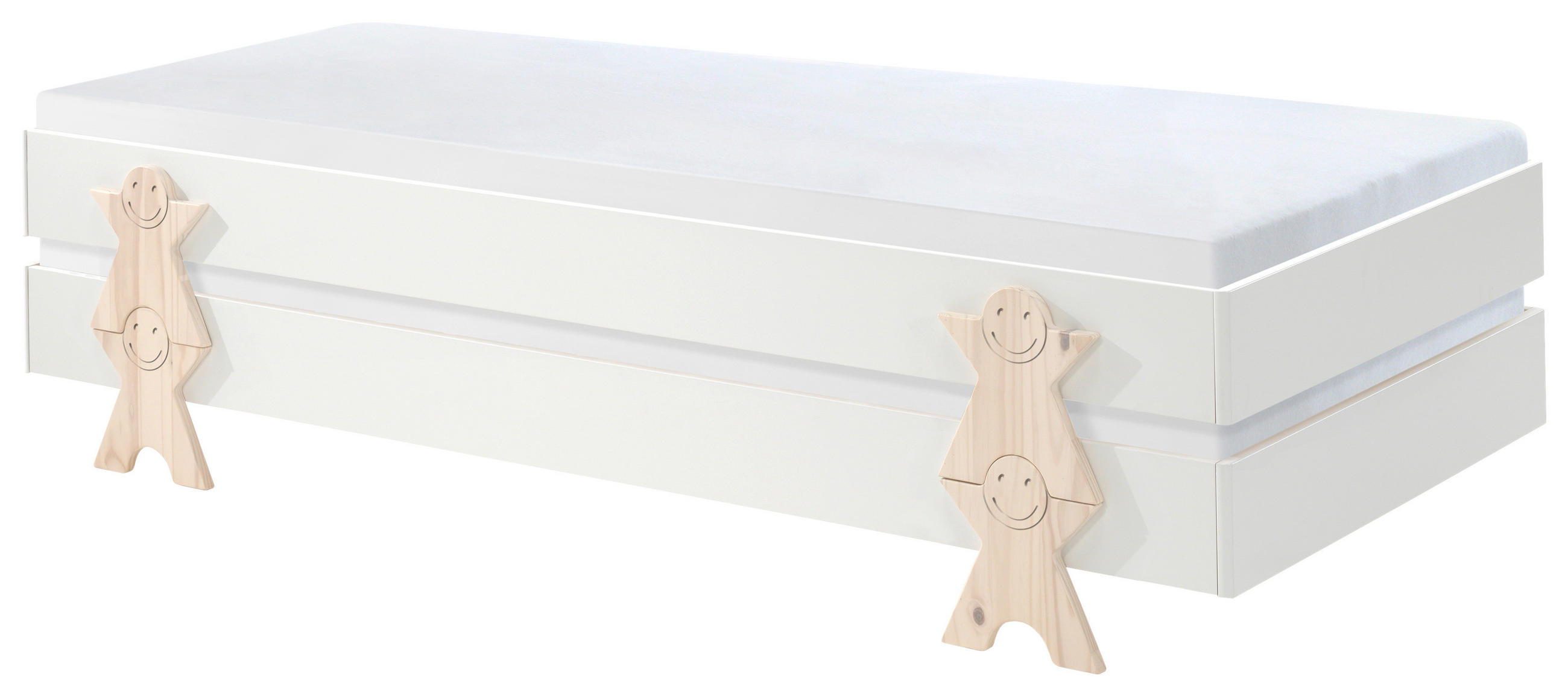 STAPELBETT  90/200 cm  Weiß  - Weiß, MODERN, Holz/Holzwerkstoff (90/200cm) - MID.YOU