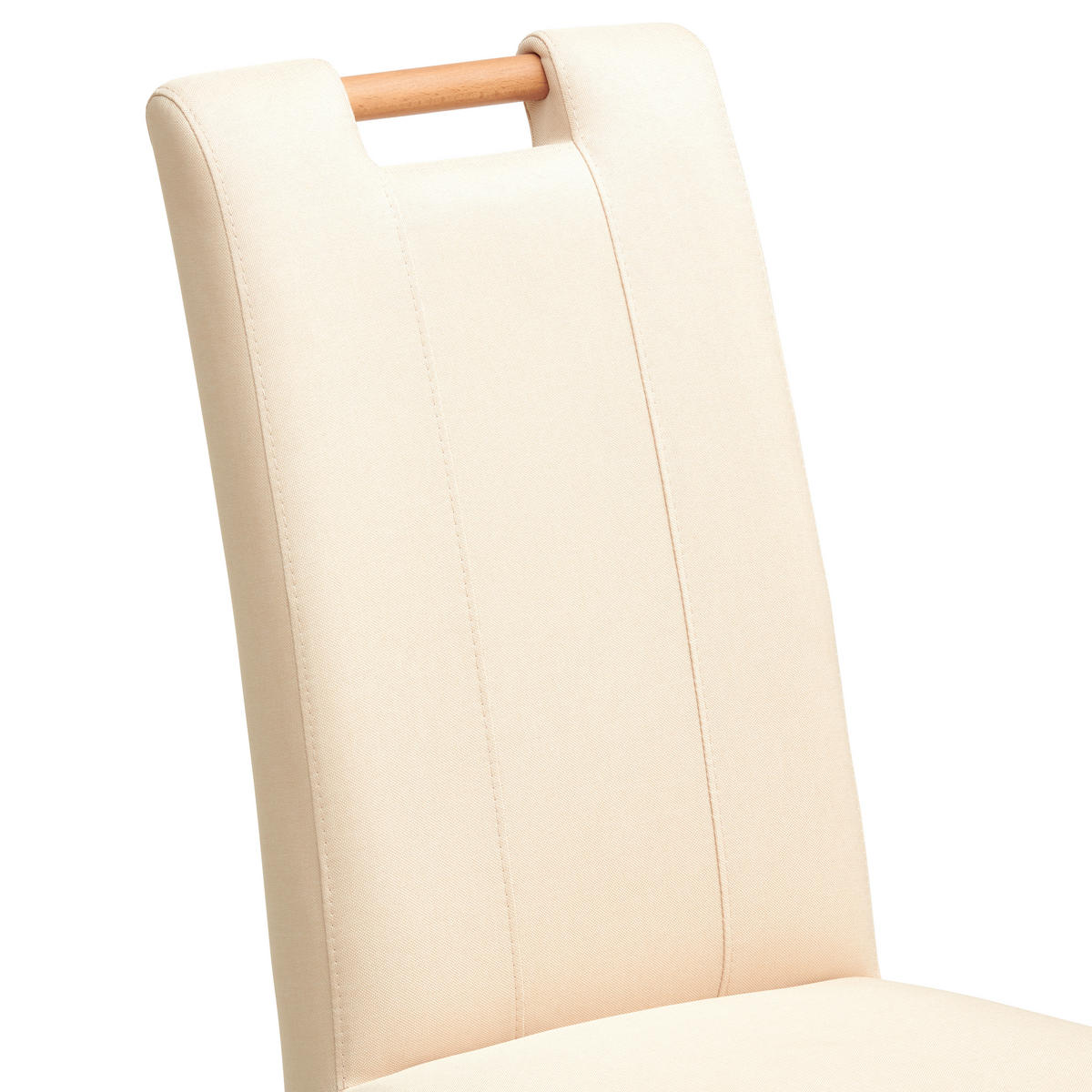STUHL Webstoff Beige Buche massiv  - Beige/Naturfarben, MODERN, Holz/Textil (46/101/62cm) - Livetastic