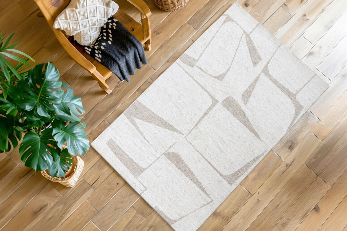 FLACHWEBETEPPICH 120/170 cm Creme  - Creme, Basics, Textil (120/170cm) - Kayoom