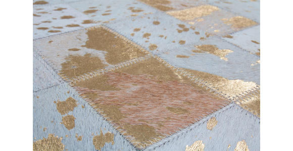 FLACHWEBETEPPICH 80/150 cm Lavish 210 Elfenbein / Gold Creme, Goldfarben  - Goldfarben/Creme, Basics, Leder/Textil (80/150cm) - Novel