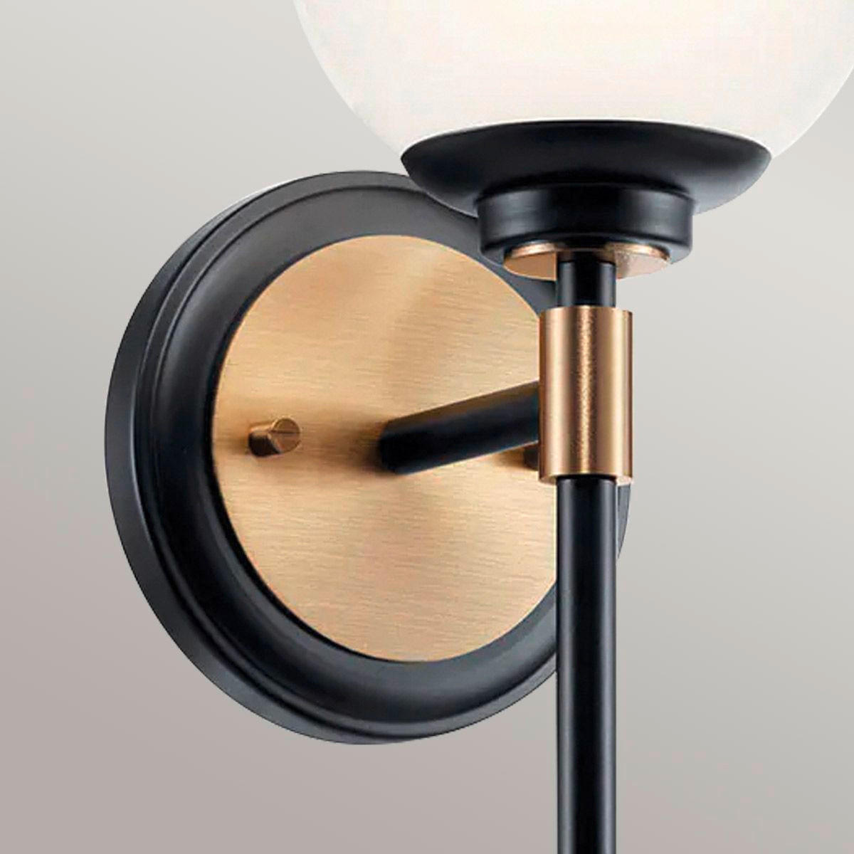 VÄGGLAMPA FÖR BADRUM Masthead   - champagne, Klassisk, metall/glas (34.8/12.8/16.6cm) - Elstead Lighting