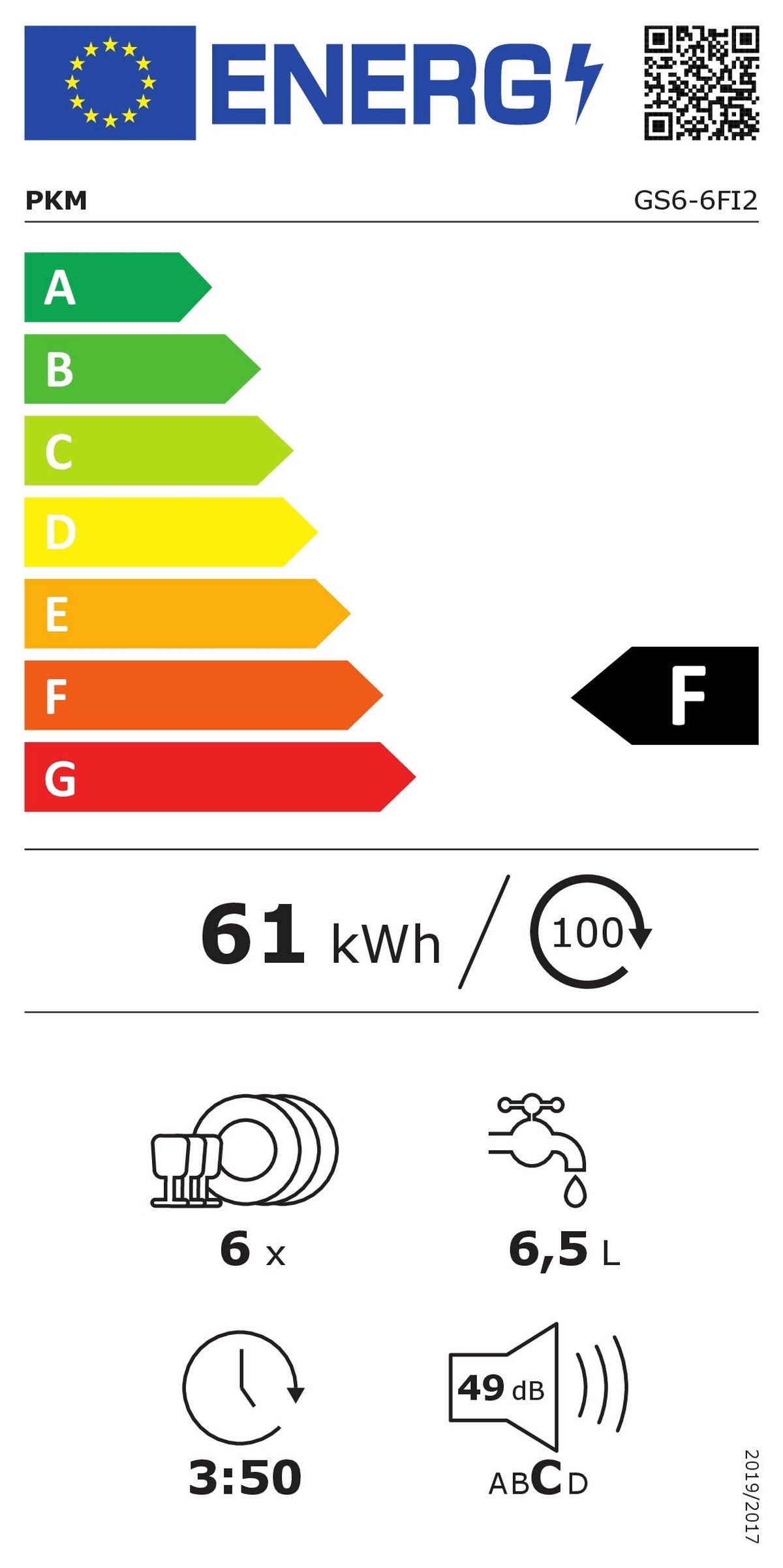 GESCHIRRSPÜLER GS6-6FI2  - Silberfarben, Trend, Metall (55/45,20/52cm) - PKM