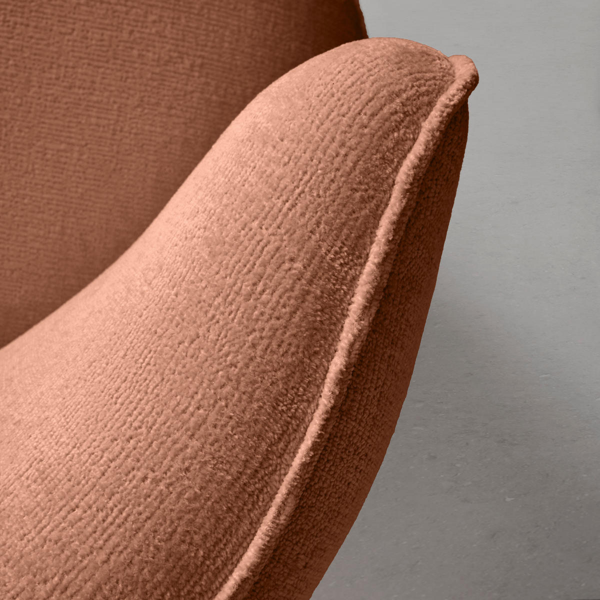 FÅTÖLJ i textil kopparfärgad  - svart/kopparfärgad, Modern, metall/textil (77/81/85cm) - MID.YOU