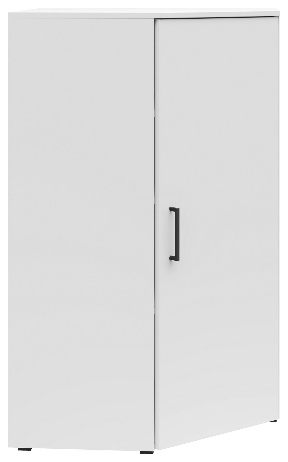 ECKKOMMODE 71,5/115/71,5 cm  in Weiss  - Weiss/Anthrazit, Modern, Holzwerkstoff/Kunststoff (71,5/115/71,5cm) - Carryhome