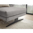 ECKSOFA Sandfarben Flachgewebe  - Sandfarben/Schwarz, Design, Textil/Metall (279-327/176-217cm) - Dieter Knoll