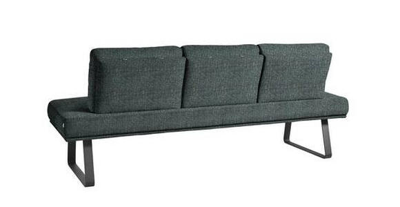 SITZBANK 209/92/78 cm  in Schwarz, Türkis  - Türkis/Schwarz, Design, Textil/Metall (209/92/78cm) - Dieter Knoll