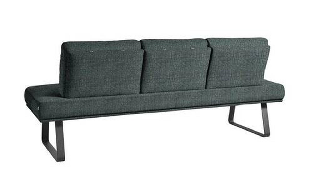 SITZBANK 209/92/78 cm  in Schwarz, Türkis  - Türkis/Schwarz, Design, Textil/Metall (209/92/78cm) - Dieter Knoll