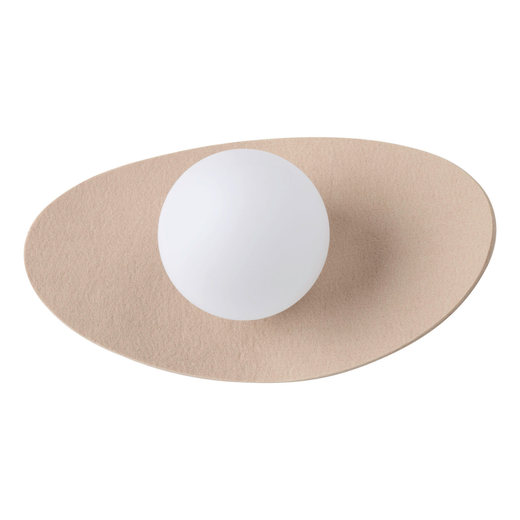WANDLEUCHTE 28/13,5/15 cm   - Beige, Design, Glas/Textil (28/13,5/15cm) - Osram