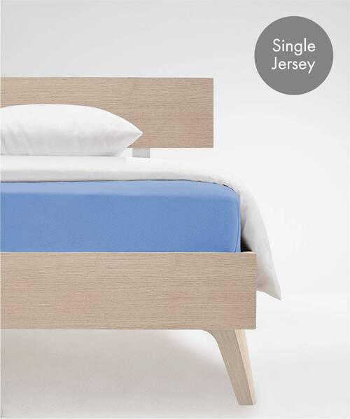 SPANNBETTTUCH Jenny C Single-Jersey  - Blau, Basics, Textil (200/200cm) - Fleuresse