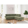 ECKSOFA ROCHELLE E Hellgrün Flachgewebe  - Eichefarben/Hellgrün, KONVENTIONELL, Holz/Textil (240/216cm) - Sit & More