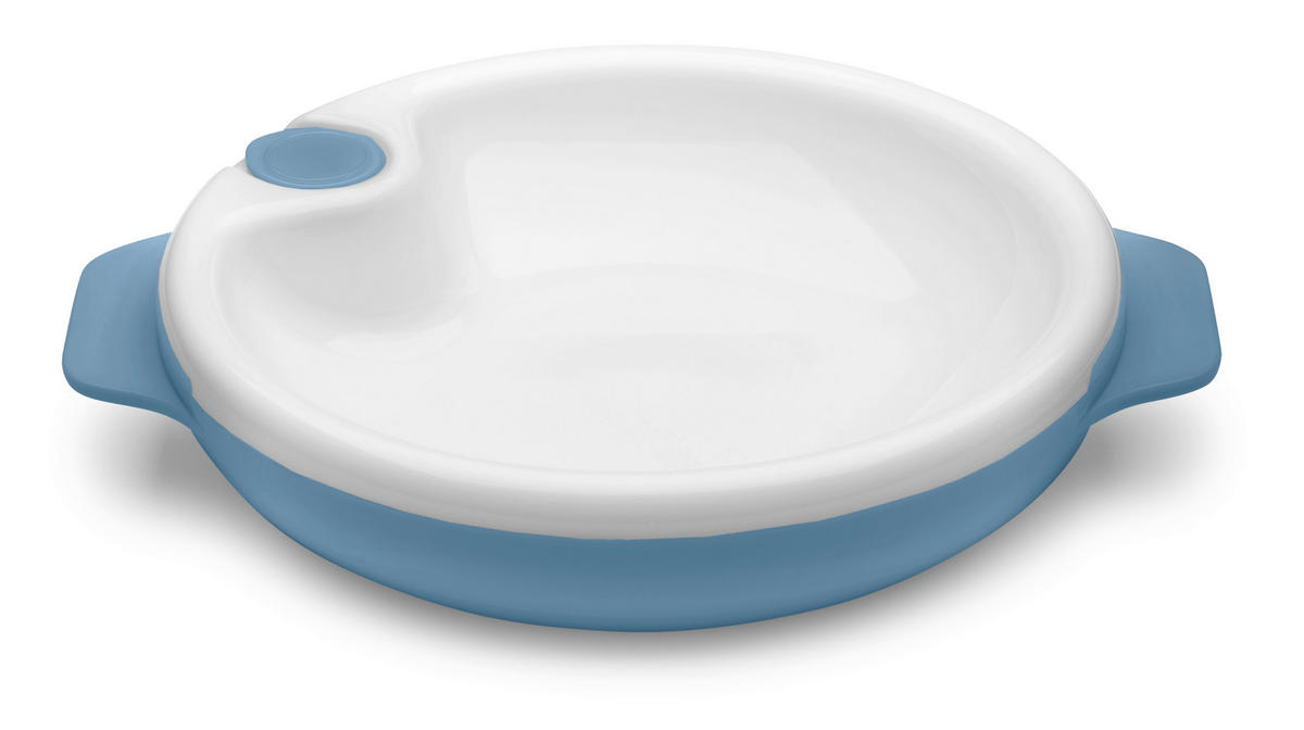 WARMHALTETELLER  - Blau/Weiss, Basics, Kunststoff (0,17/0,06/0,17cm)