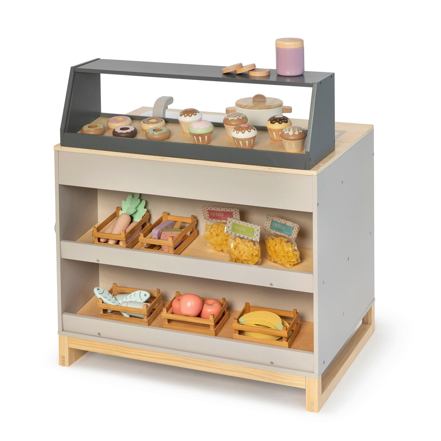 KINDERKÜCHE PRUNUS - Naturfarben/Grau, Basics, Holz/Holzwerkstoff (62/46/67cm) - MUSTERKIND