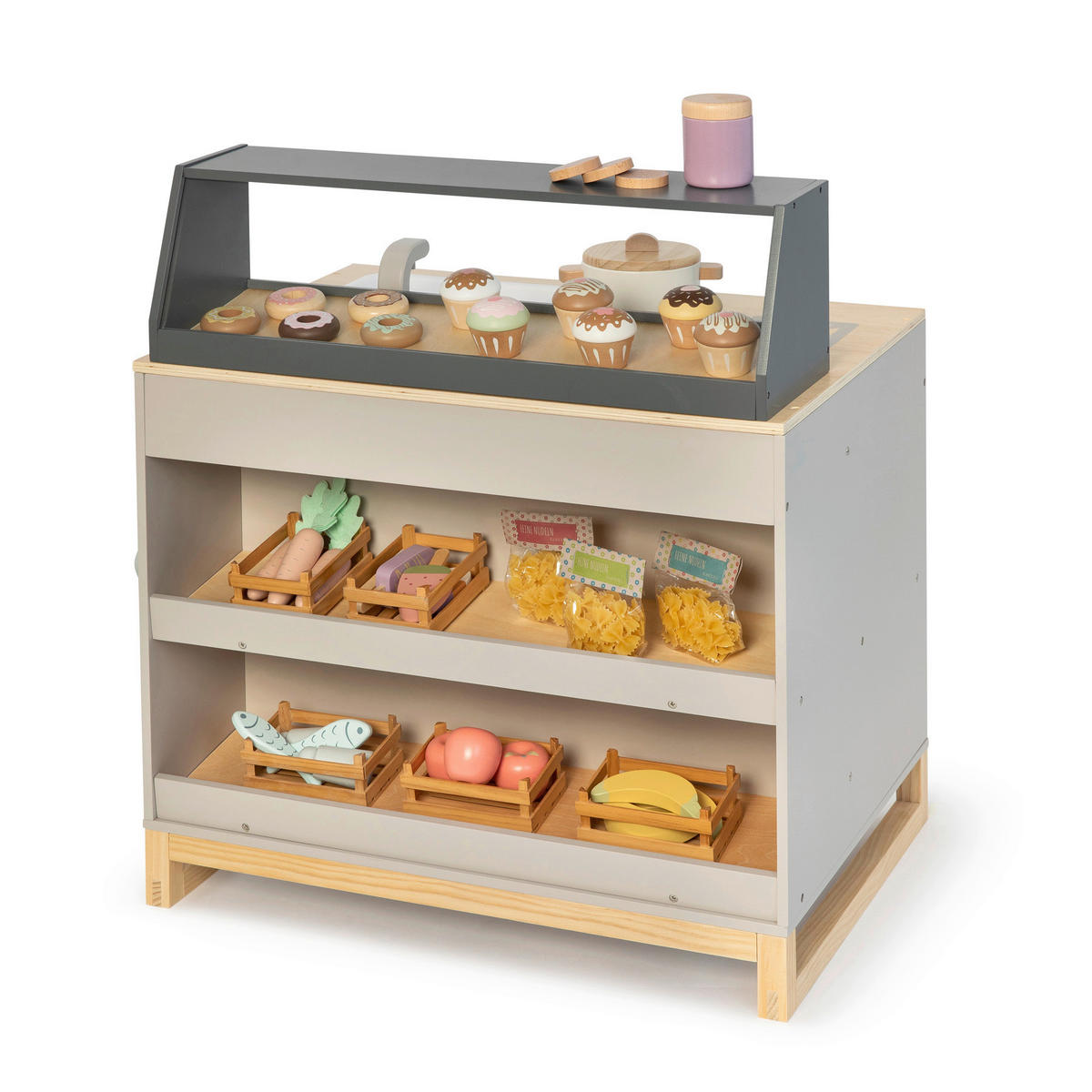 KINDERKÜCHE PRUNUS  - Naturfarben/Grau, Basics, Holz/Holzwerkstoff (62/46/67cm) - MUSTERKIND