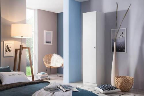 DREHTÜRENSCHRANK in Weiss  - Weiss, Basics, Holzwerkstoff (47/197/54cm) - Xora