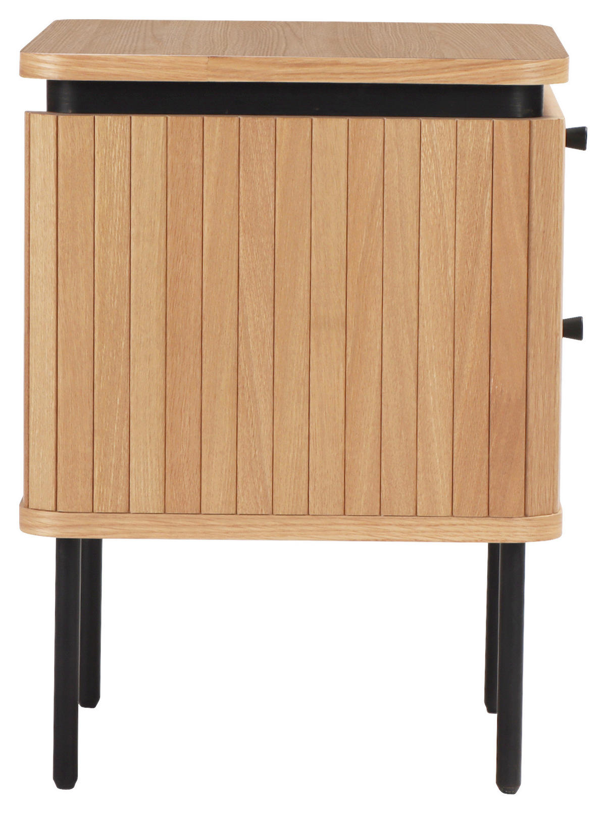 NOČNÍ STOLEK, dub, černá, barvy dubu, 48/55/40 cm - černá/barvy dubu, Design, kov/dřevo (48/55/40cm) - Boxxx