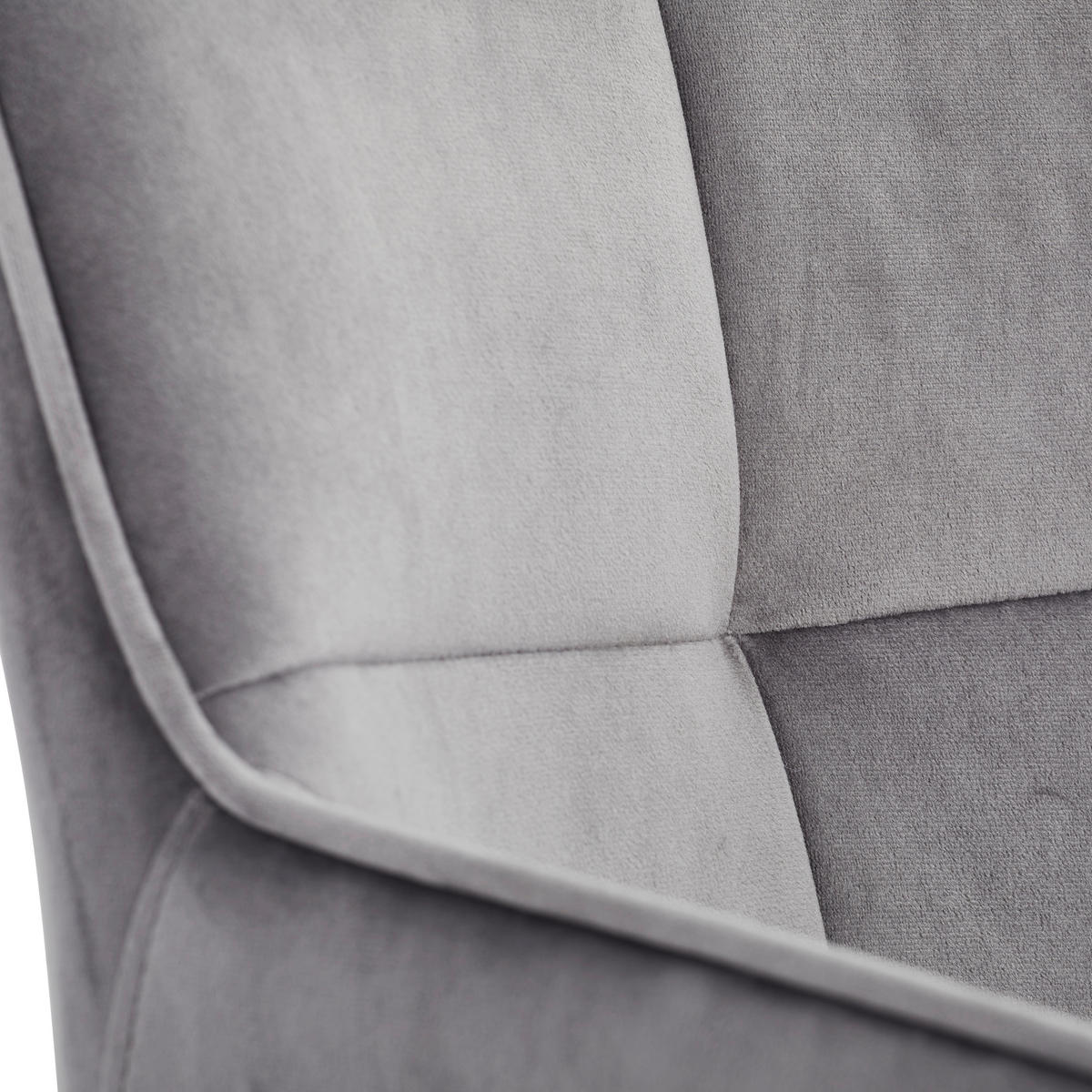 ARMLEHNSTUHL  in Eisen Samt  - Schwarz/Grau, MODERN, Holz/Textil (57/83,5/60cm) - Livetastic