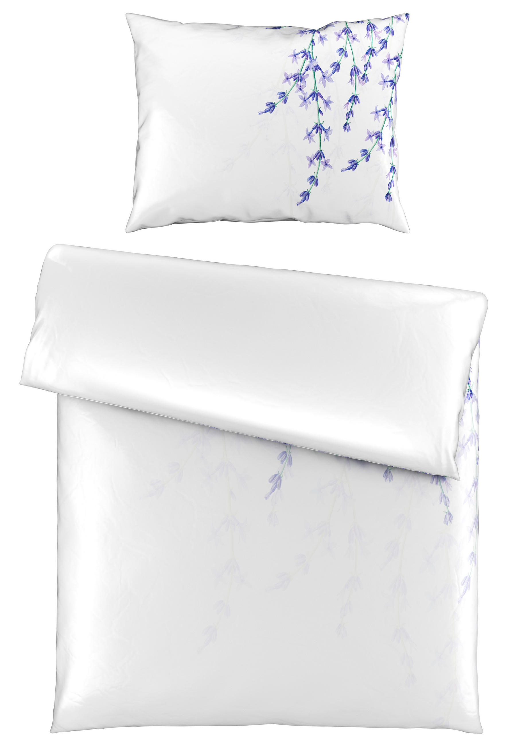 OBOJESTRANSKA POSTELJNINA LAVANDER 140/200 cm saten večbarvno  - večbarvno, Konvencionalno, tekstil (140/200cm) - Esposa