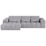 ECKSOFA in Chenille Grau  - Schwarz/Grau, KONVENTIONELL, Kunststoff/Textil (203/290cm) - Carryhome