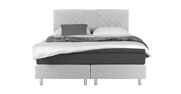 BOXSPRINGBETT 180/200 cm in Grau, Anthrazit - Anthrazit/Alufarben, Design, Holz (180/200cm) - Carryhome