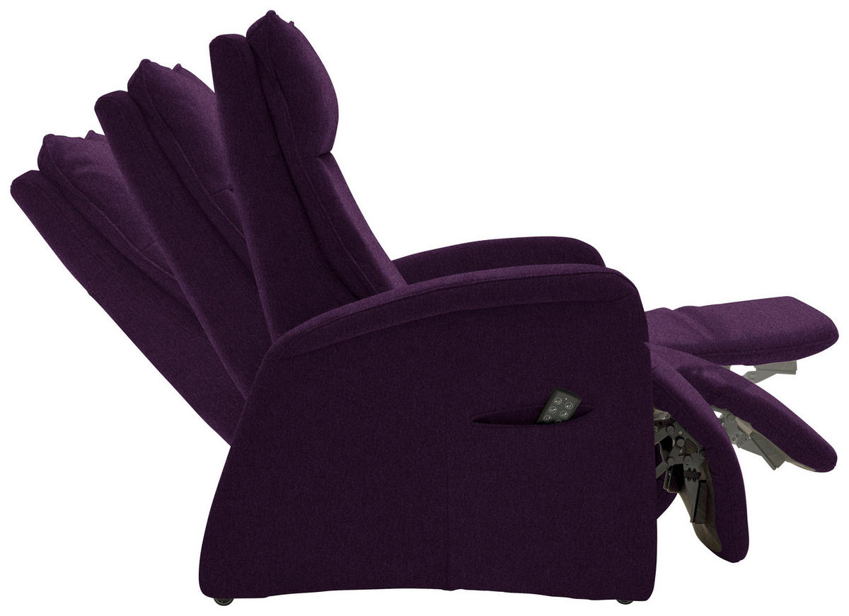 FERNSEHSESSEL in Chenille Violett  - Violett, Konventionell, Kunststoff/Textil (79-83/108/87cm) - Valdera