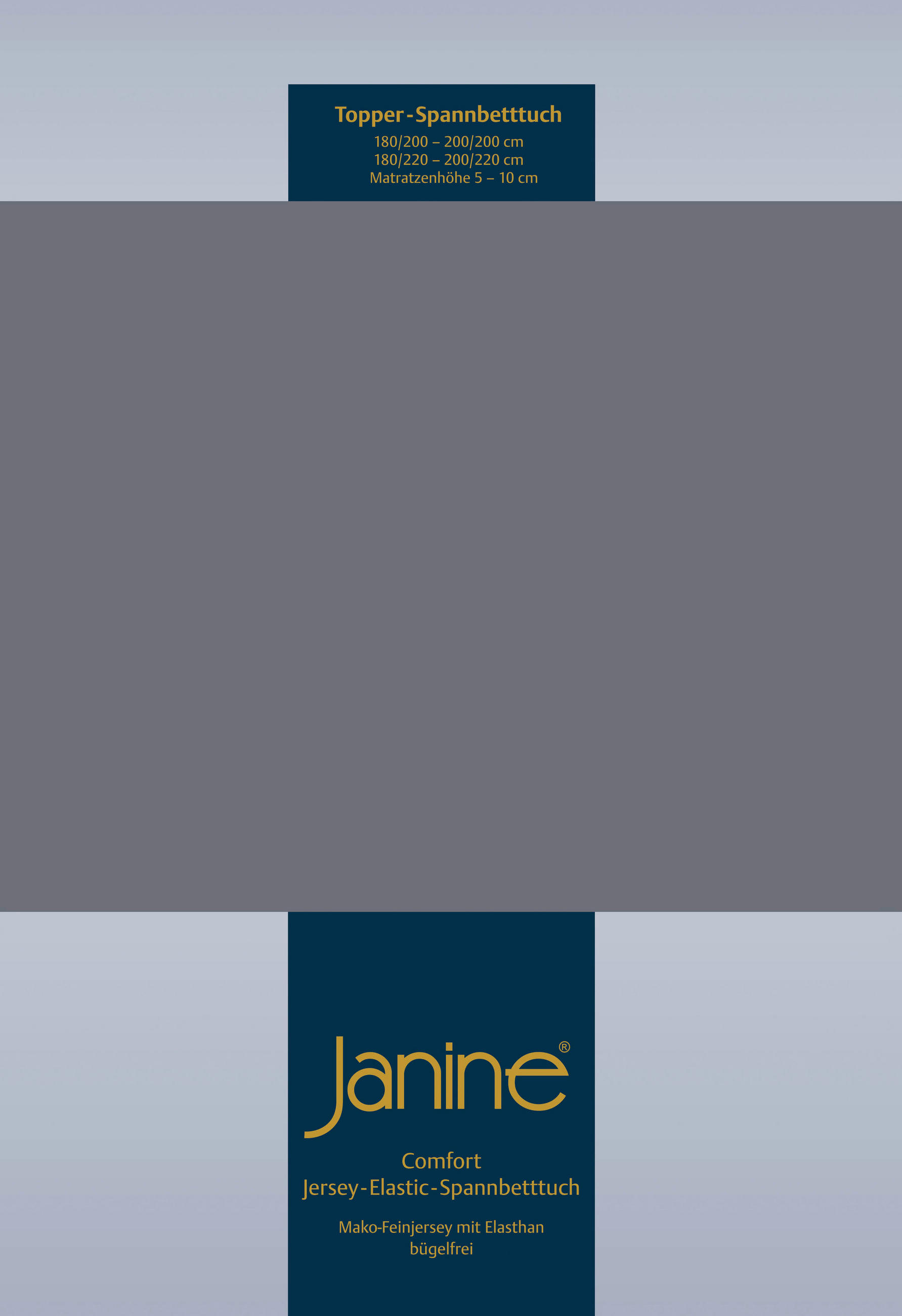 TOPPER-SPANNBETTTUCH Jersey  - Dunkelgrau, Basics, Textil (150/200/10cm) - Janine