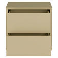 NACHTSCHRANK 50/48/42 cm  - Silberfarben/Hellgelb, Trend, Holzwerkstoff/Kunststoff (50/48/42cm) - Carryhome