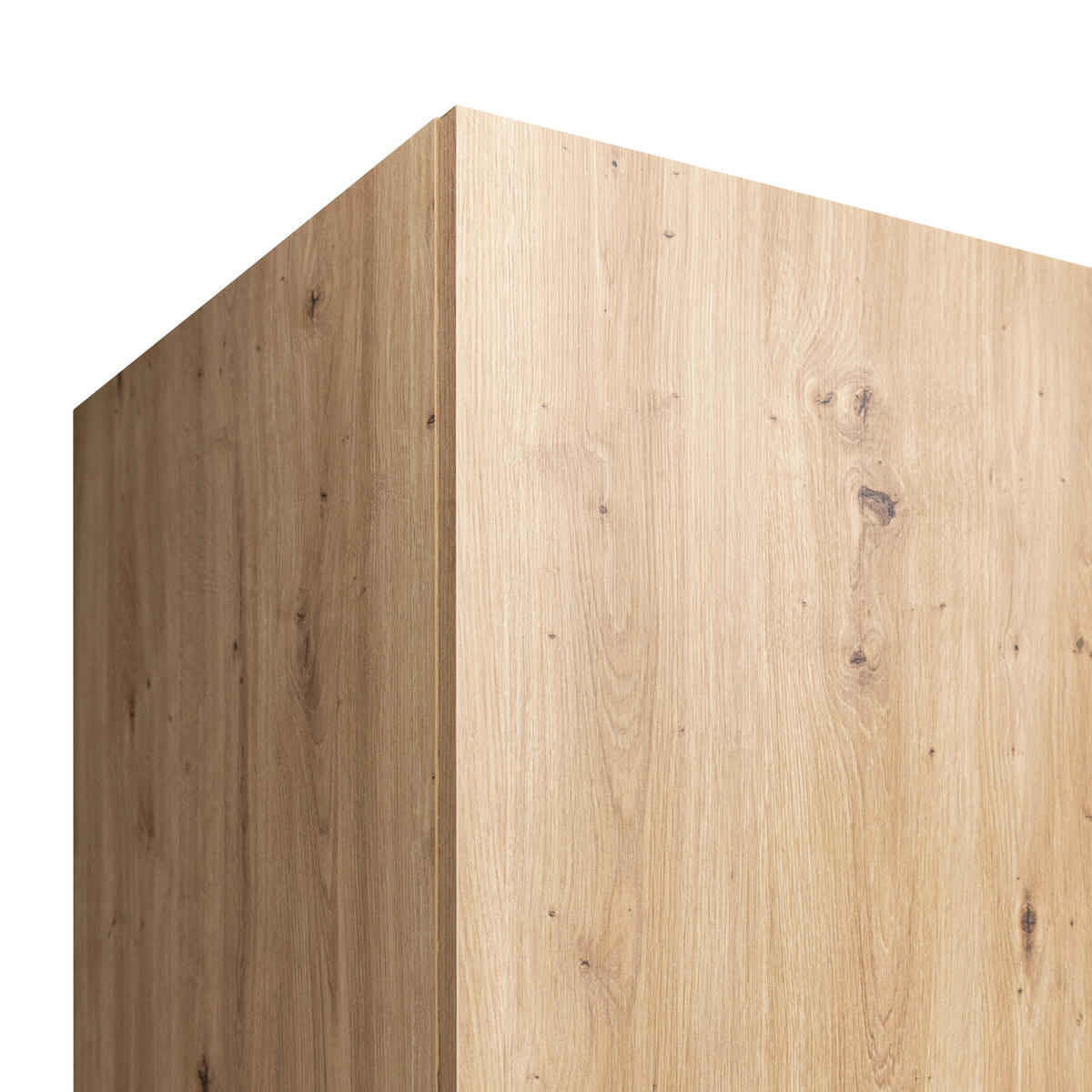 DREHTÜRENSCHRANK 4-türig Kaschmir, Eiche Artisan  - Kaschmir/Schwarz, KONVENTIONELL, Holzwerkstoff/Metall (315/225/61cm) - Boxxx