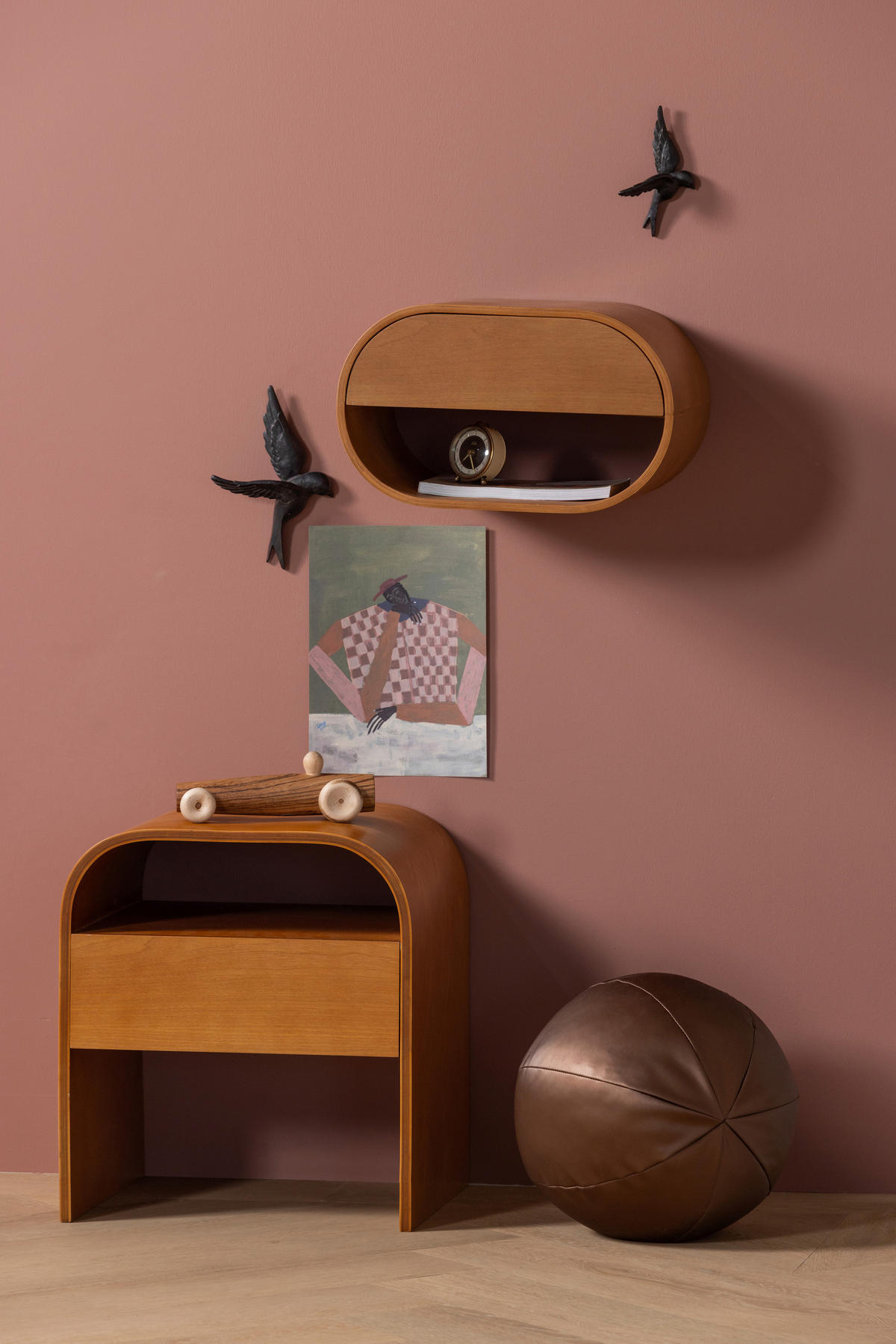 POUF Rodeo beschichtet 30/30/30 cm  - Braun, Design, Textil (30/30/30cm) - Livetastic