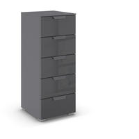 KOMMODE  in 40/100/35 cm  - Dunkelgrau, Design, Glas/Holzwerkstoff (40/100/35cm) - Carryhome