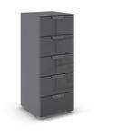 KOMMODE  in 40/100/35 cm  - Dunkelgrau, Design, Glas/Holzwerkstoff (40/100/35cm) - Xora