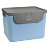 ABFALLEIMER 55 l  Kunststoff  - Anthrazit/Hellblau, KONVENTIONELL, Kunststoff (40,5/34/52,3cm) - Rotho
