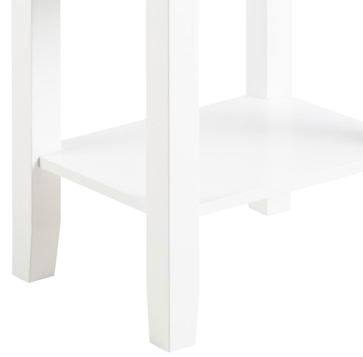 SÄNGBORD i vit  - vit/silver, Klassisk, metall/trämaterial (34/62,8/45cm) - Best Price