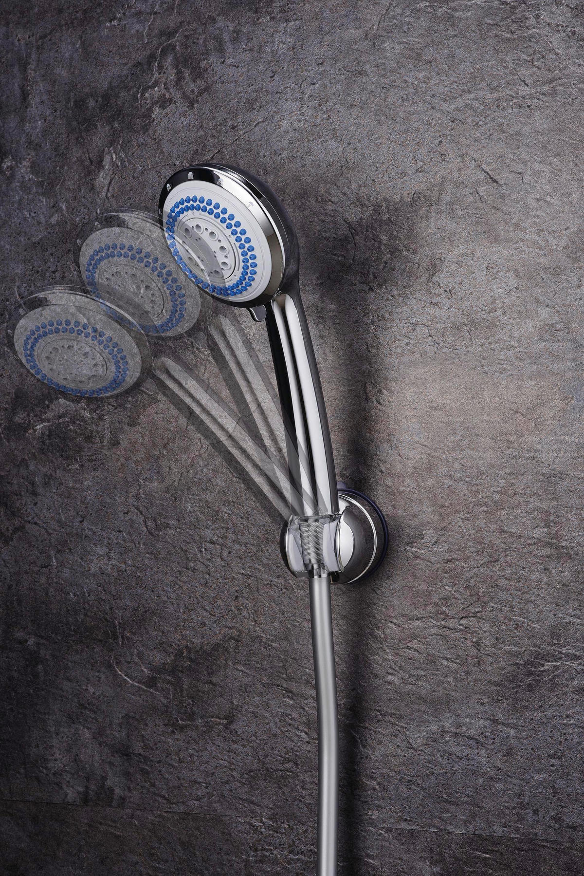 BRAUSEHALTERUNG   - Chromfarben, Basics, Kunststoff (6,5/6,5/7cm) - Sadena