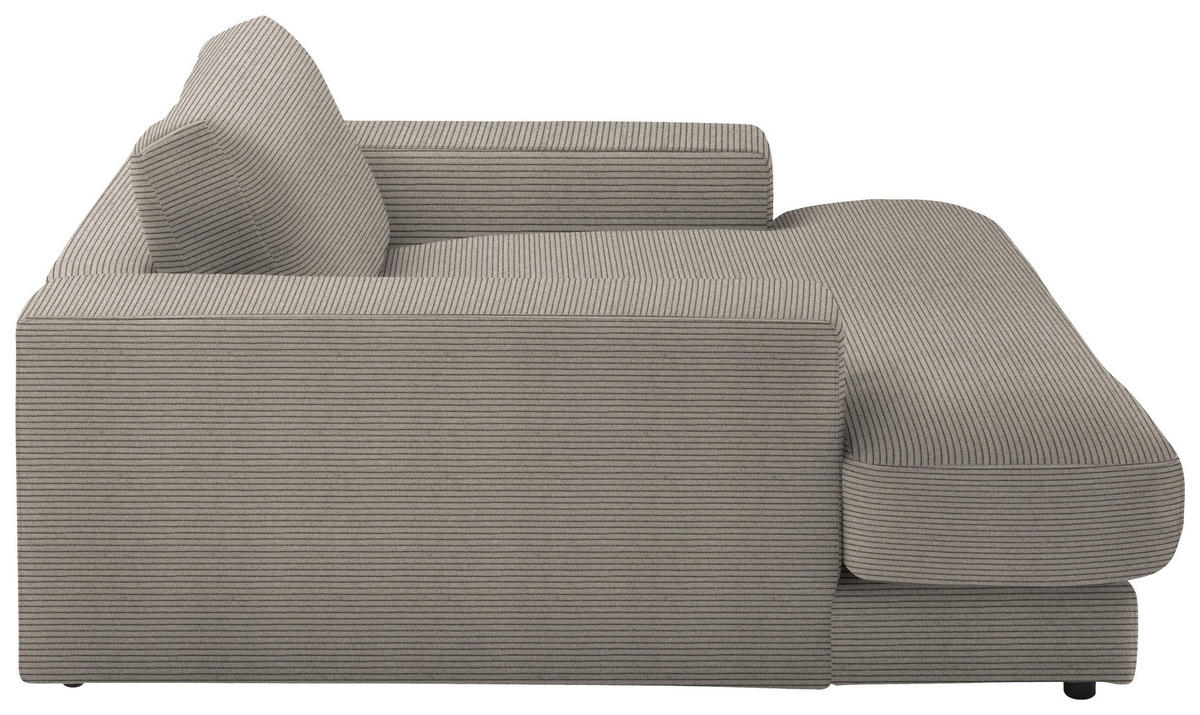 XXL-SESSEL in Feincord Beige  - Beige/Schwarz, Design, Kunststoff/Textil (150/86/170cm) - Lomoco