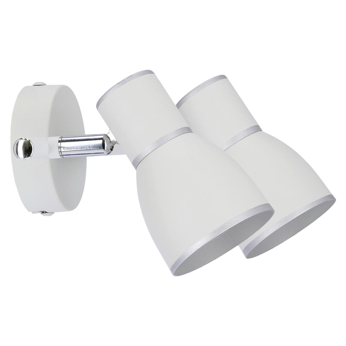 TAKLAMPA Fido 35/8/16 cm  - vit/kromfärg, Klassisk, metall (35/8/16cm)