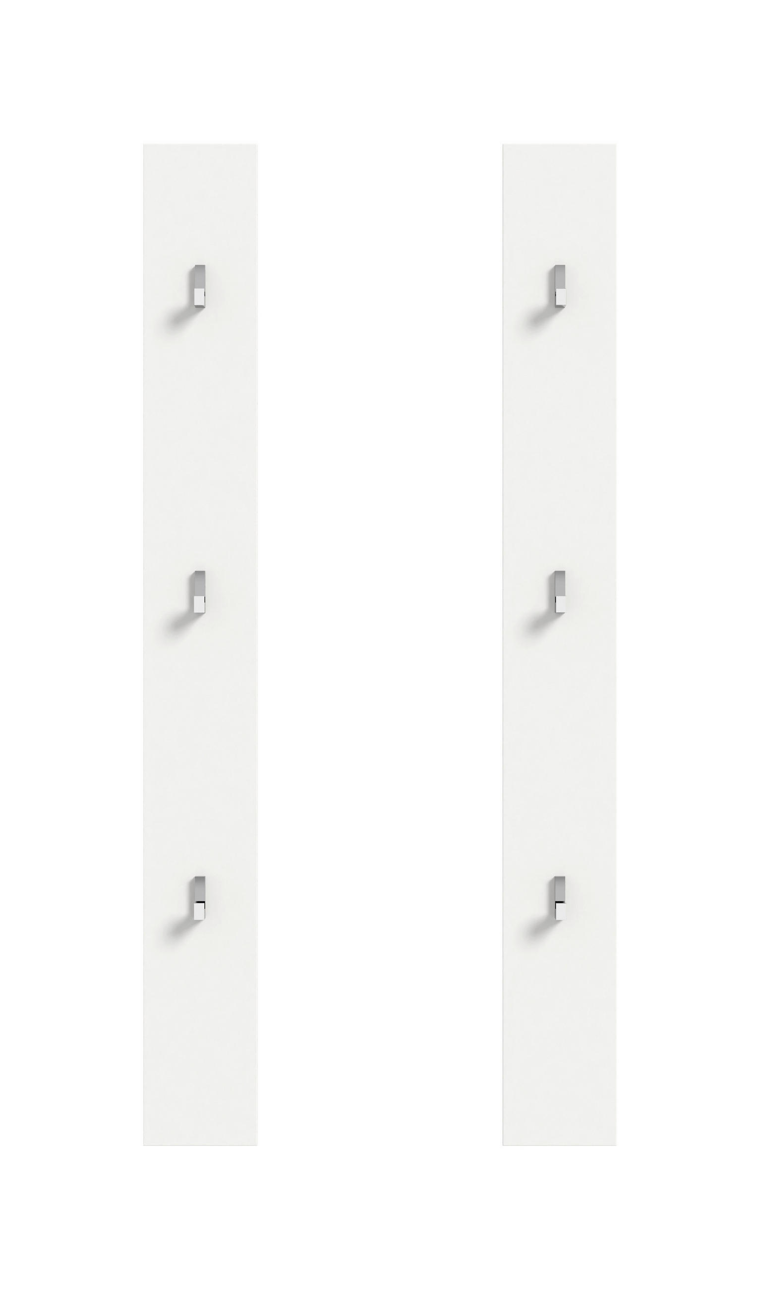 GARDEROBENPANEEL  in  - Weiß Hochglanz/Weiß, Design, Holzwerkstoff (13cm) - Livetastic