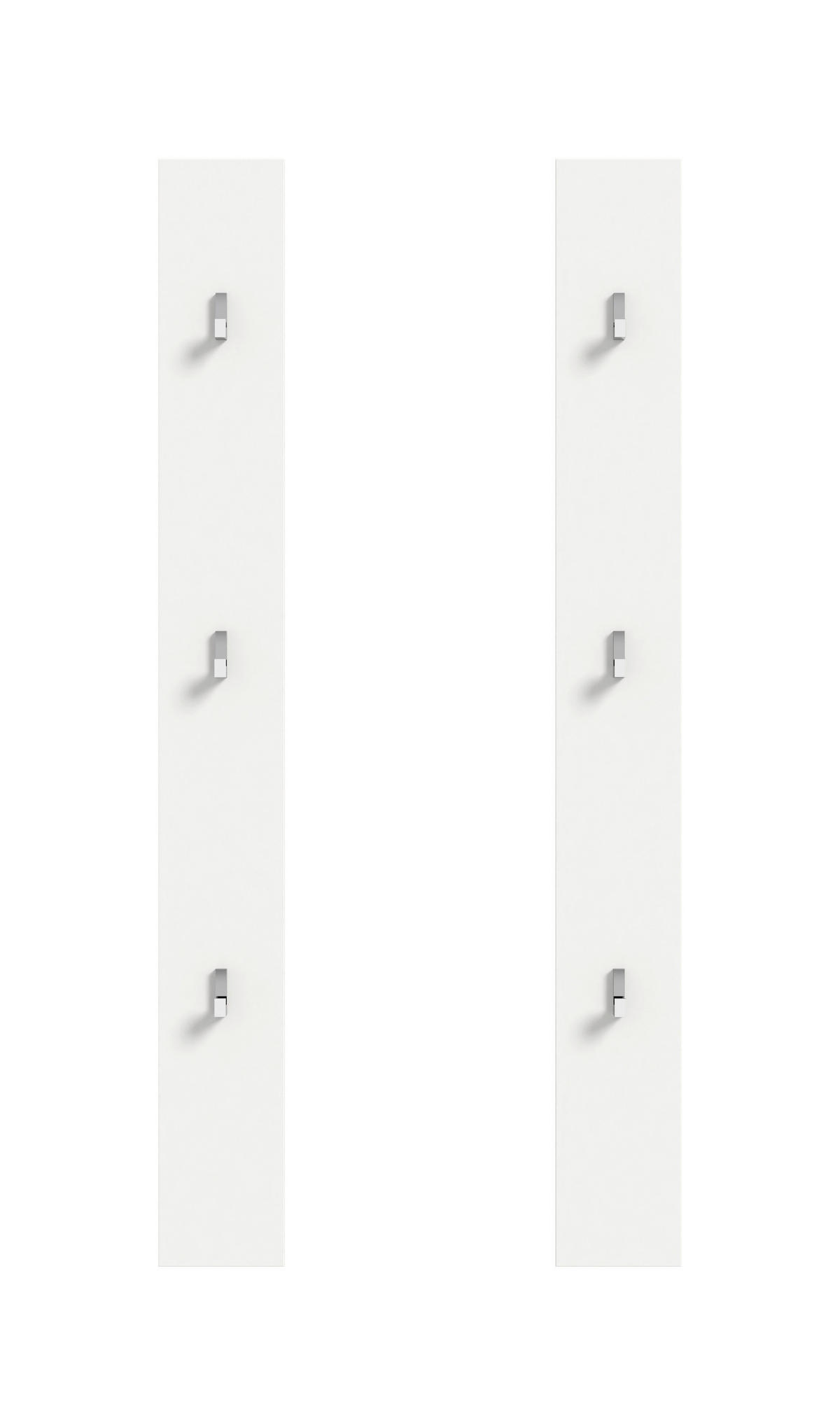 GARDEROBENPANEEL  in  - Weiß Hochglanz/Weiß, Design, Holzwerkstoff (13cm) - Livetastic