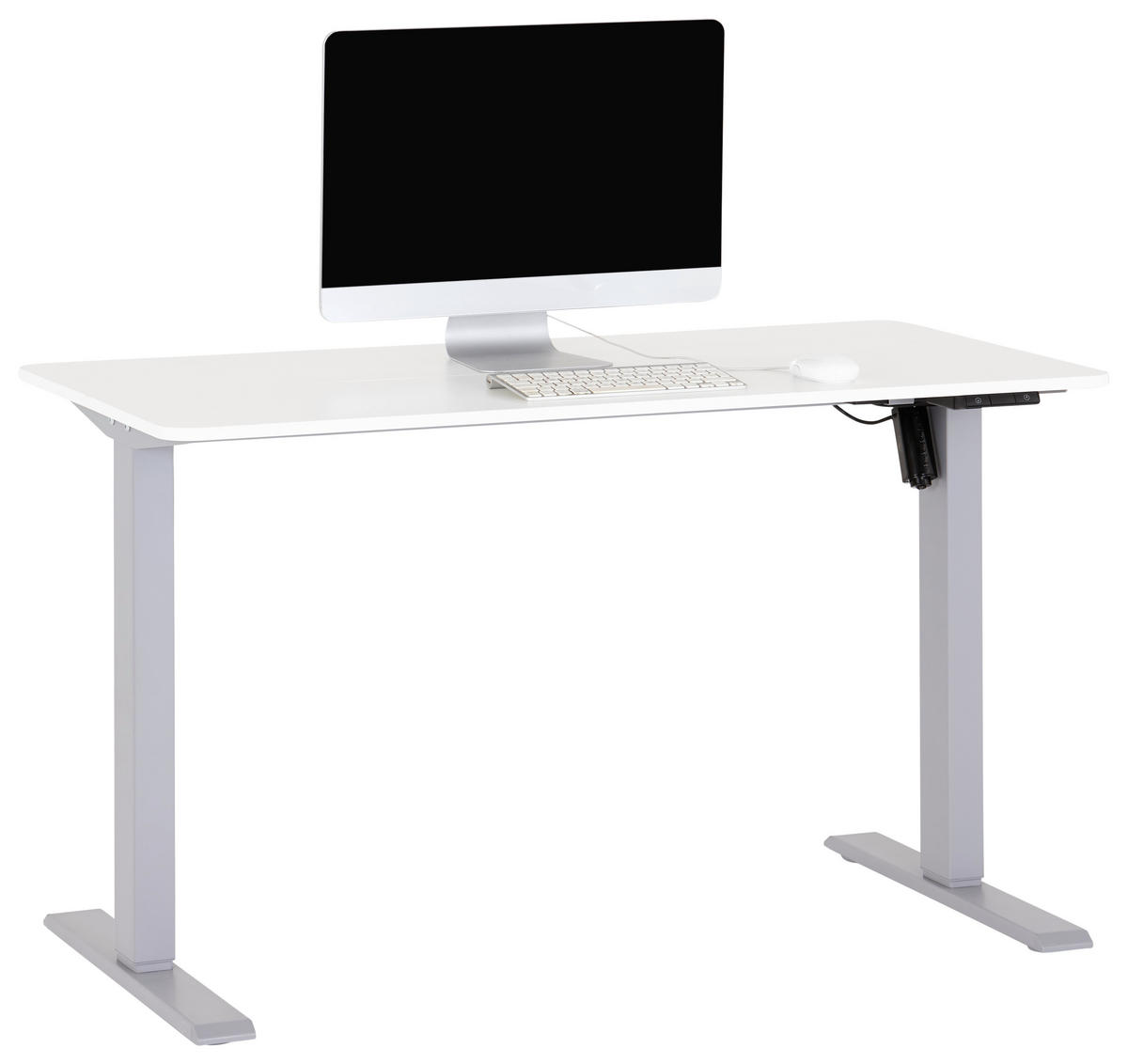 SCHREIBTISCH  in Weiss  - Weiss/Grau, Modern, Holzwerkstoff/Kunststoff (120/71,5/60cm) - MID.YOU
