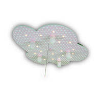 KINDERDECKENLEUCHTE Miniherzen 74/7/57 cm  - Rosa/Weiß, Trend, Holz (74/7/57cm)