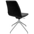 STUHL  in Aluminium Velours Metall, Textil  - Alufarben/Graphitfarben, Design, Textil/Metall (46/81,5-84,5/55cm) - Johann Jakob