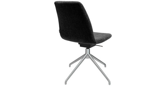 STUHL in Aluminium Velours Metall, Textil - Alufarben/Graphitfarben, Design, Textil/Metall (46/81,5-84,5/55cm) - Johann Jakob