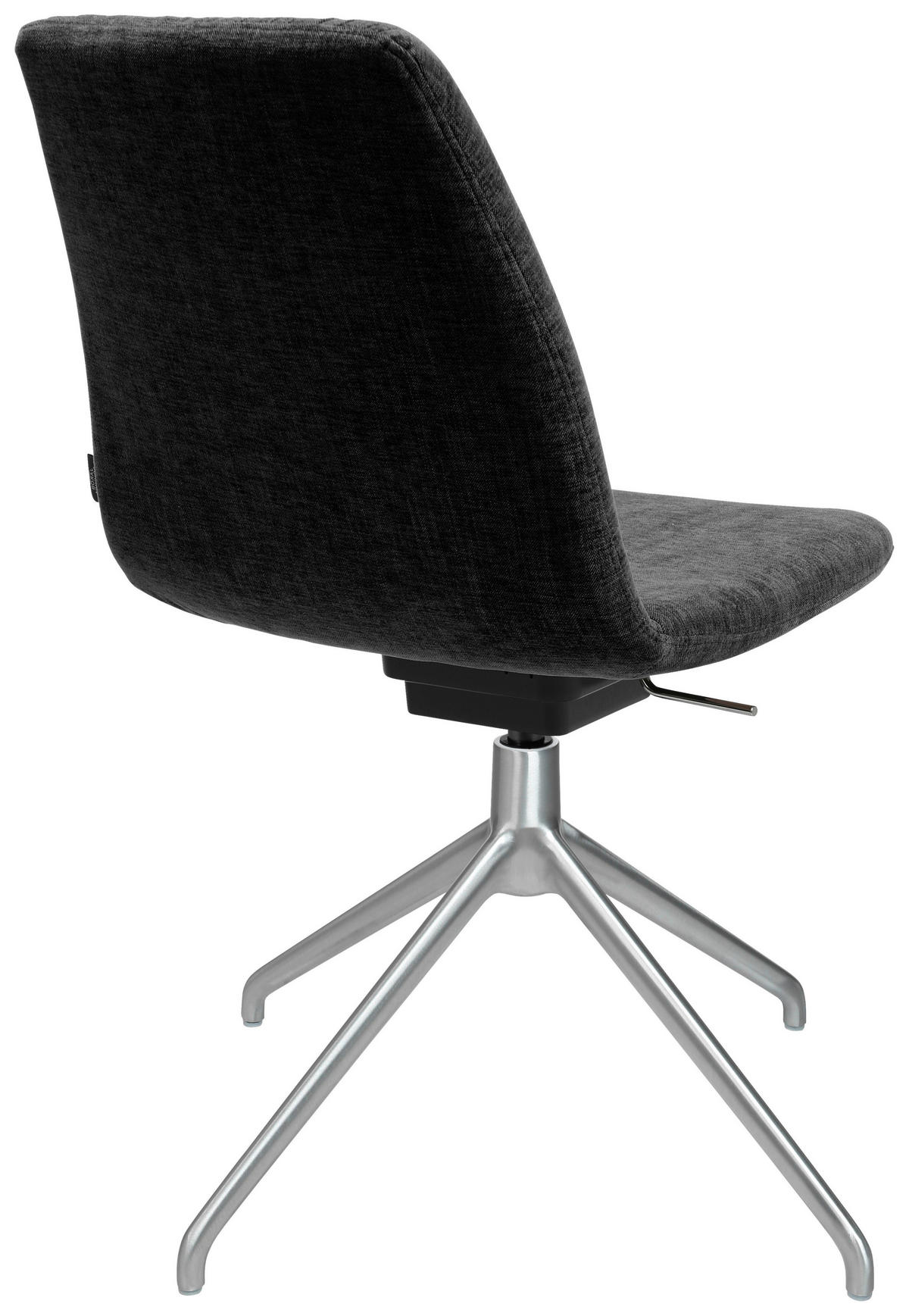 STUHL Velours Graphitfarben, Alufarben  - Graphitfarben/Alufarben, Design, Textil/Metall (46/81,5-84,5/55cm) - Johann Jakob