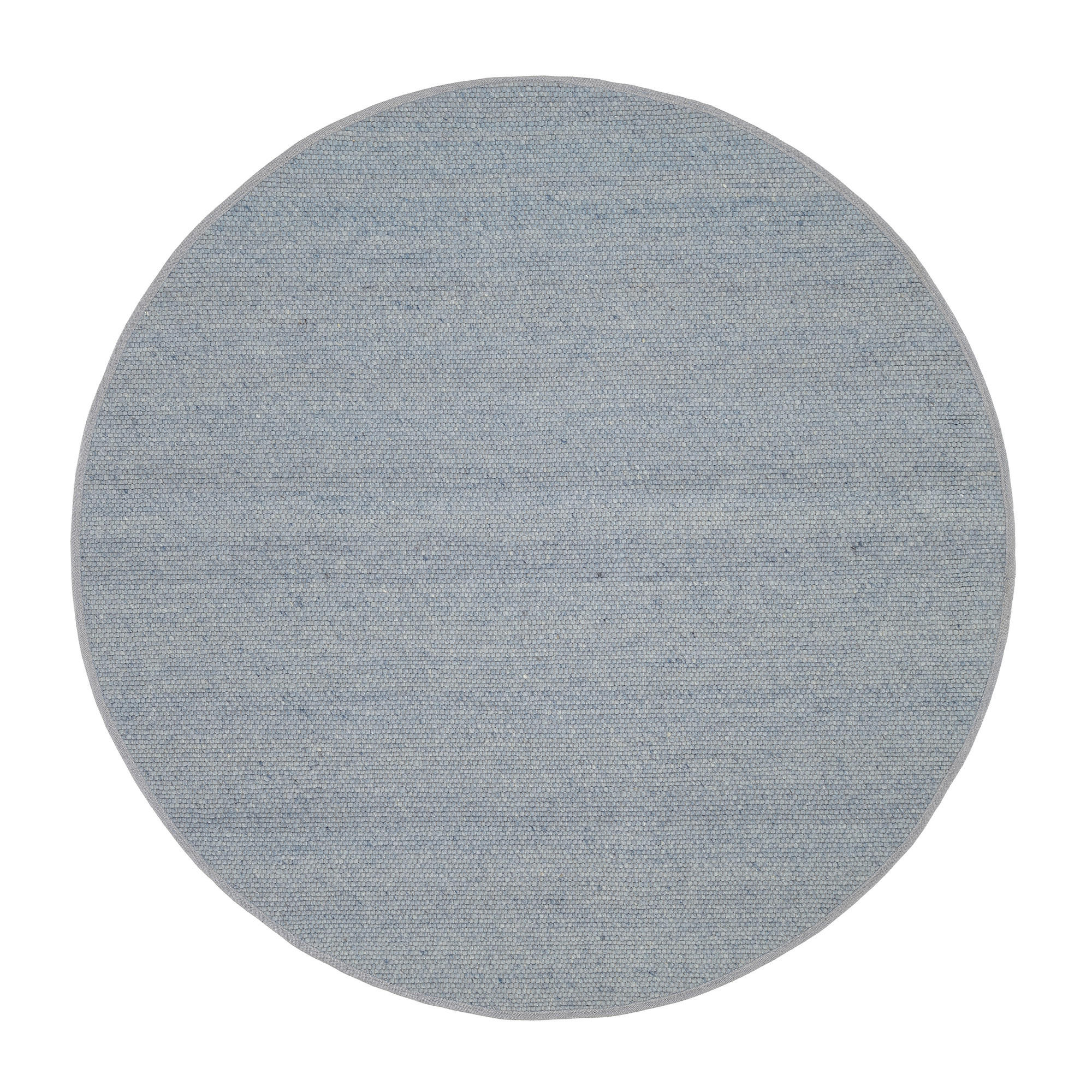 HANDWEBTEPPICH 250/250 cm Helsinki Blau, Grau rund  - Blau/Grau, Basics, Textil (250/250cm) - Linea Natura
