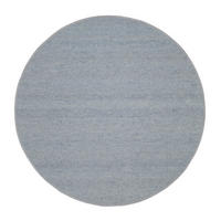 HANDWEBTEPPICH 250/250 cm Helsinki Blau, Grau rund  - Blau/Grau, Basics, Textil (250/250cm) - Linea Natura